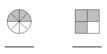 Write the fractions - Pictorial - Rectangle and Circle -  Math Worksheet Sample #1