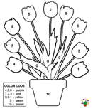 Color by Number - Single Digit - Math Worksheet Sample#2