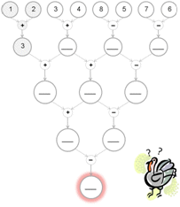 Mixed  - Imaginative Problems - Addition/Subtraction - Tree Arrangement - Math Worksheet Sample#1