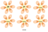 Skip Counting (Backwards)- Write Missing Numbers - Count by 2 (Backwards) - Odd Numbers (23 to 1) - Math Worksheet Sample#1