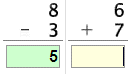 Drills - Mixed Operators - Addition, Subtraction - Single Digit - Math Worksheet SampleDrill (Interactive)