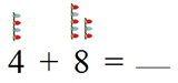 Add by Pictures or Numbers - Single Digit - Math Worksheet SampleDynamic #3