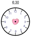 Time - Half-hour and Hour - Draw hands to show time - Math Worksheet SampleDynamic