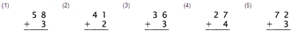 Addition - Two Digit  - Mixed - Set 1 (Add Single digit to a 2 Digit Number) -  Math Worksheet Sample Dynamic #1