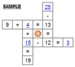 Puzzle - Solve by Addition and Subtraction -  -  Math Worksheet Sample #1