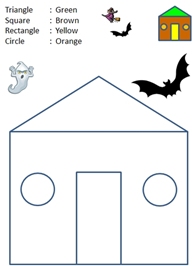 Color by Shape -  -  Math Worksheet Sample #1