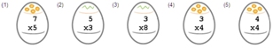 Multiplication : Single Digit - [2 - 9] X [0 - 9] - Math Worksheet SampleDynamic #3