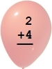 Add the Number - Add Four - Math Worksheet SampleDynamic (New Year Balloons)
