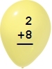 Add the Number - Add Eight - Math Worksheet SampleDynamic (New Year Balloons)