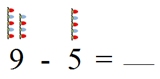 Subtract using pictures or numbers - (No Borrowing/Trading) - Single Digit -  Math Worksheet Sample Dynamic #3