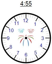 Time - 5 Minute Increments - Draw hands to show time -  Math Worksheet Sample Dynamic #3