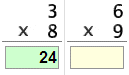 Multiplication : Single Digit - Tables of 0 to 6 ([0 - 6] X [0 - 9]) -  Math Worksheet Sample Drill (Interactive)