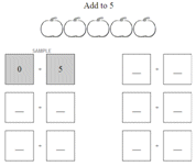 Fact Family - Number Family (Addition facts) -  -  Math Worksheet Sample Number Family of 5