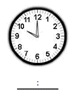 Time - Hour - Write the time (__ : __ format) - Set 2 - Math Worksheet Sample#1
