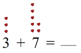 Add by Pictures or Numbers - Single Digit -  Math Worksheet Sample Dynamic #2