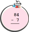 Subtract a number - (With Borrowing/Trading) - Two Digit - Math Worksheet SampleDynamic #4