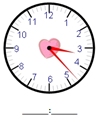 Time - 1 Minute Increments - Write the time (__ : __ format) - Set 2 - Math Worksheet SampleDynamic #2