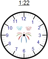 Time - 1 Minute Increments - Draw hands to show time -  Math Worksheet Sample Dynamic #3